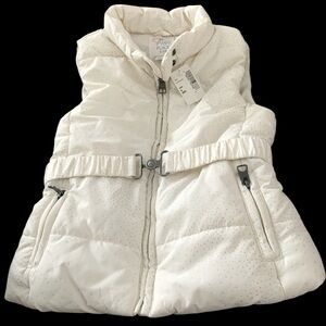 Children's Place est 1989 NWT White silver dots Puffer Vest Sz S 5/6